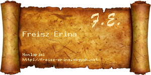 Freisz Erina névjegykártya